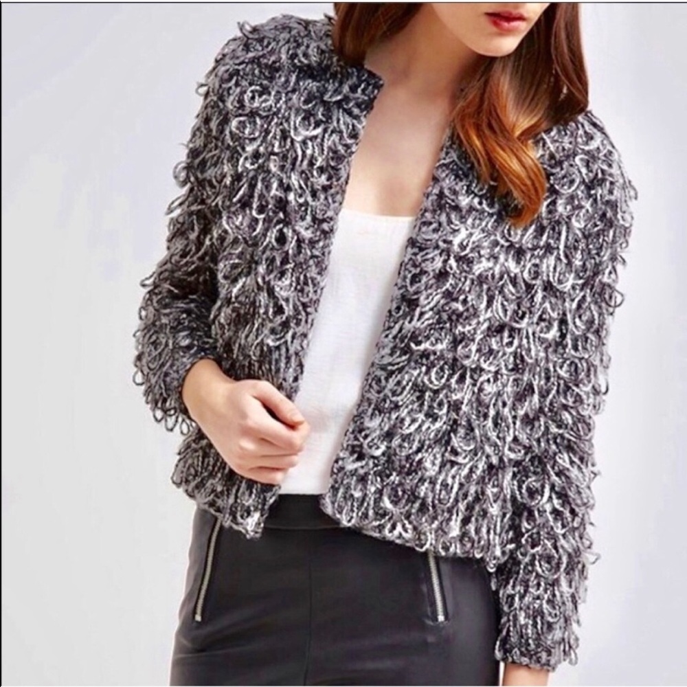 Topshop Multicolor Textured Cardigan - Picture 9 of 9